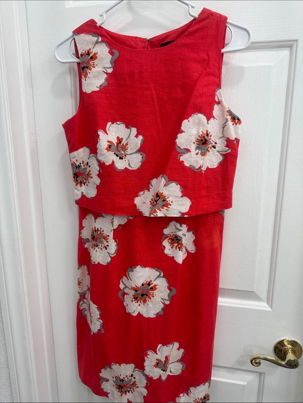 Red Floral Dress Set